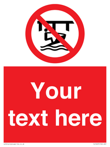 Custom Do not use watercraft in the vicinity of piers